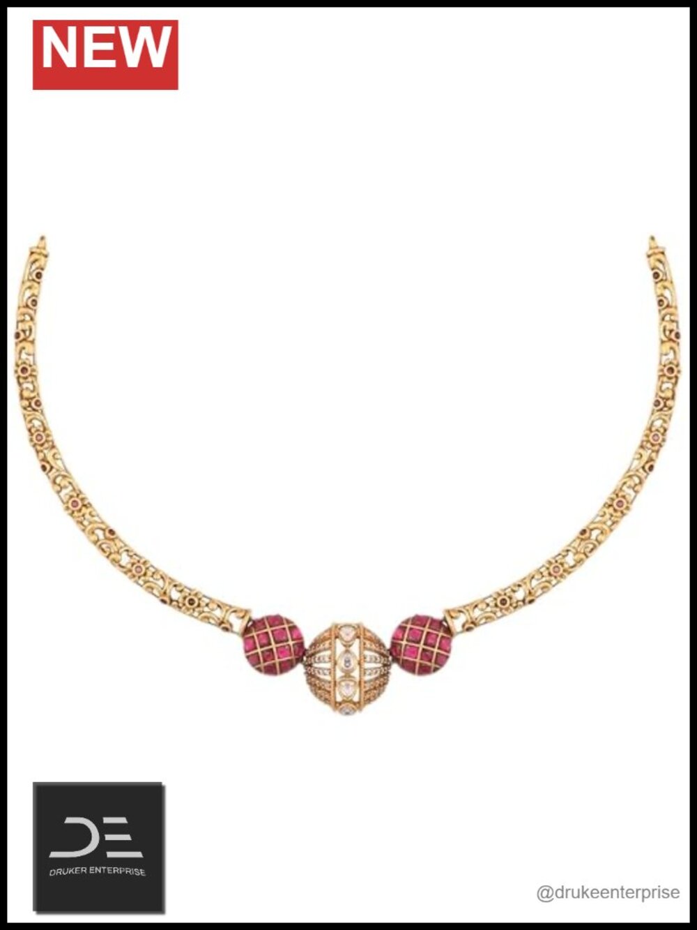Sterling Silver Gold Plated Antique Hasli Choker Necklace Womens Wedding Jewelry